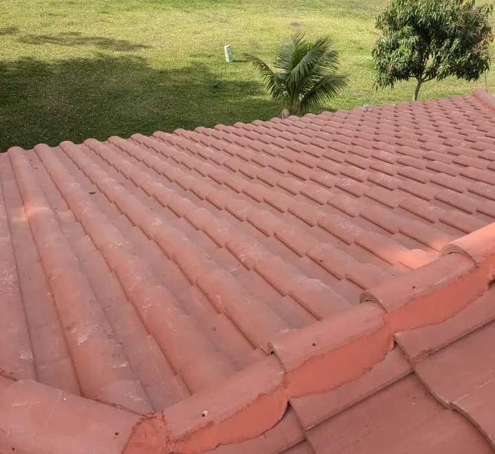 Terracotta barrel tile roof installation by DR Construction & Roofing in South Florida